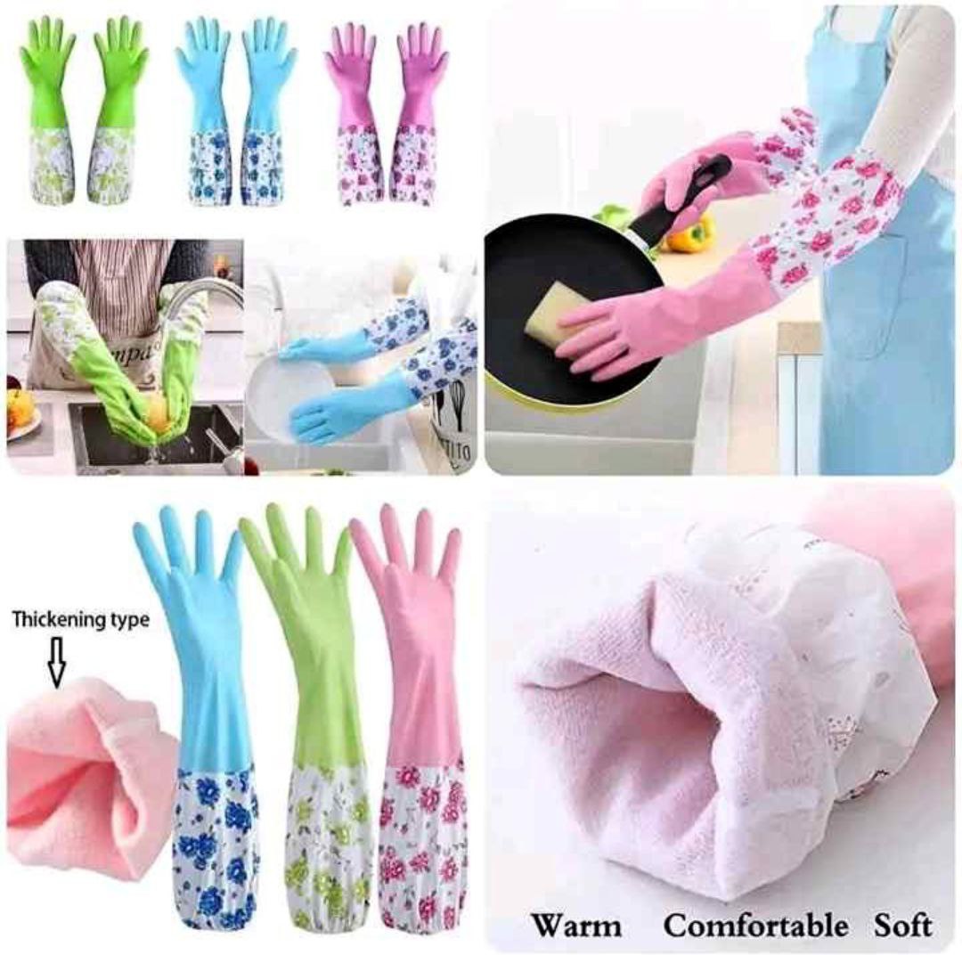 Kitchen Silicon Hand Gloves ফোম সহ