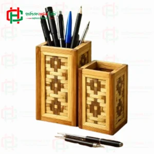 Bamboo-pen-holder Bamboo Desk Organizer | প্রাকৃতিক বাঁশের তৈরি কলমদানি