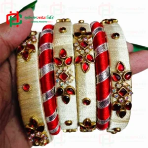 সুতোর কাজের চুড়ি ৩ পিসে ১ সেট | Custom Handmade Churi