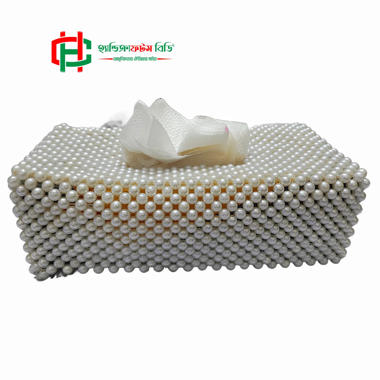 Handmade Beads Tissue Box Cover | পুঁতির টিস্যু বক্স
