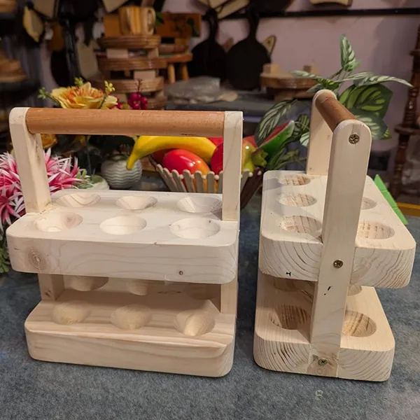 Wholesale Mahogany Wood Cutlery Holder Custom Design - Image 3