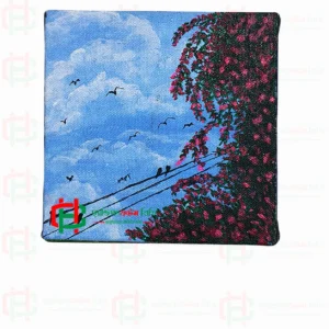Acrylic Canvas Painting-3 Acrylic Canvas Painting Decorative Artwork 7x7 inches