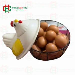 Premium Egg Storage Basket – Cute Hen Design Metal Egg Holder