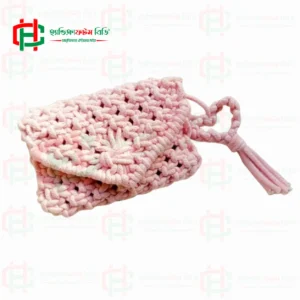 Macrame Mini Purse Pink Color Macrame Mini Purse Pink Color