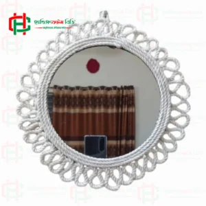 Macrame Wall Mirror – ১৩ ইঞ্চি সাইজের ম্যাক্রাম কাজের মিরর
