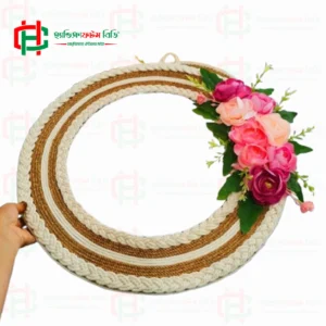Macrame Wall Mirror with flower